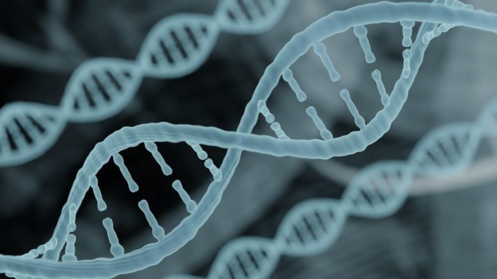 digital illustration of DNA - genetics and addiction