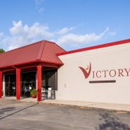 Best Choice for Addiction Treatment in Lafayette, building exterior with American flag and benches - Victory Addiction Recovery Center - Lafayette substance use disorder treatment center